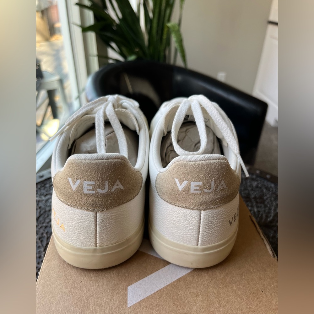 VEJA CAMPO LEATHER WHITE ALMOND SNEAKERS 42.5 11.5 9.5 - Picture 10 of 11